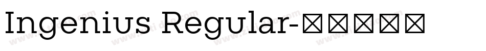 Ingenius Regular字体转换